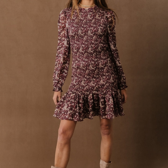SOLD Bohme Floral Mini Dress - Picture 1 of 8
